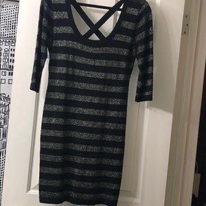 Gold and black striped G by Guess dress